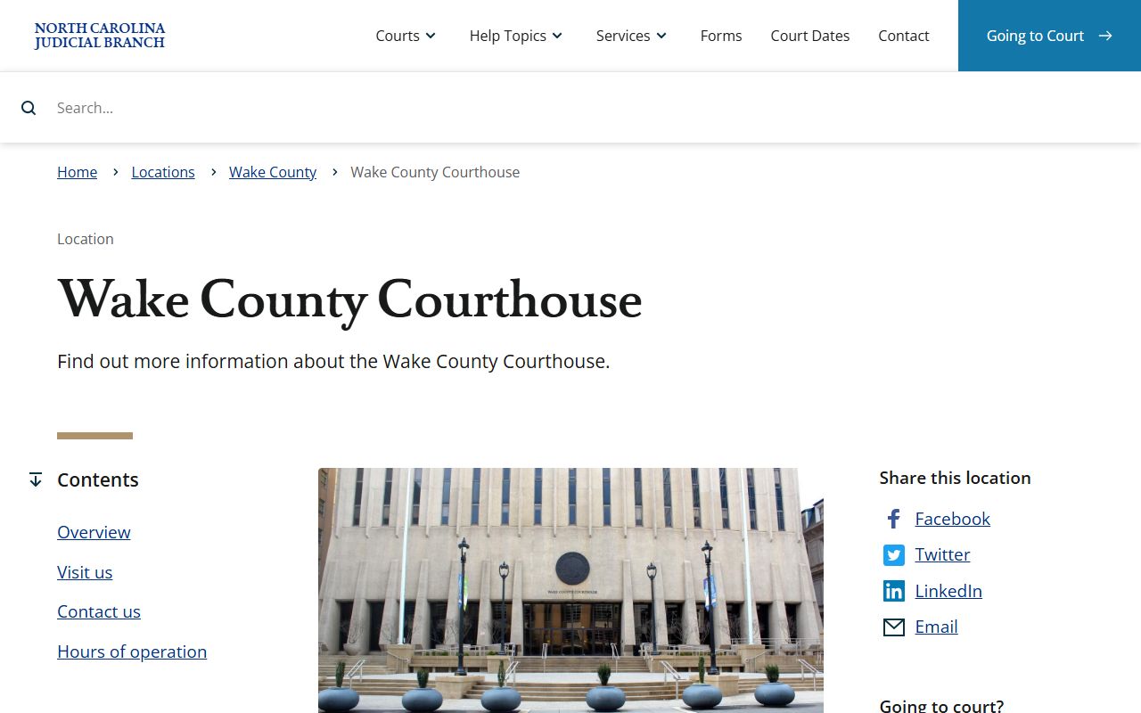 Wake County court records Wake County Courthouse civil location