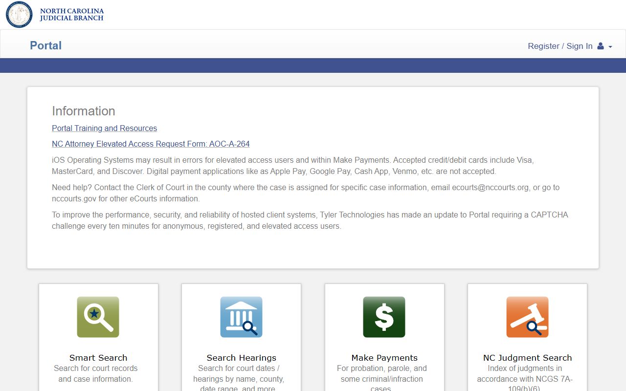 Wake County court records eCourts Portal