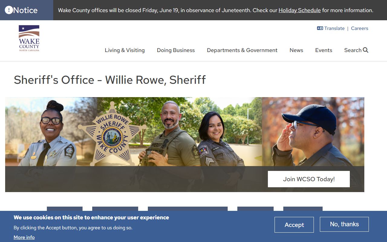 Wake County court records Sheriff's Office home